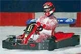 Schumacher anda de kart no gelo