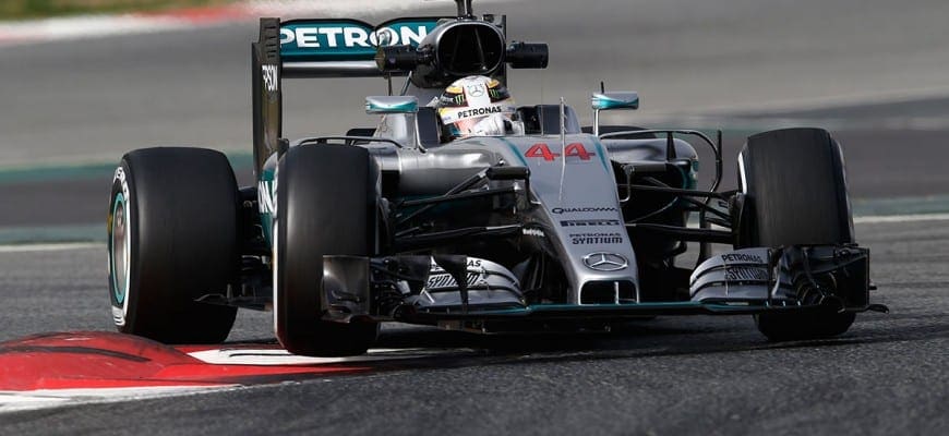 Lewis Hamilton (Mercedes) - Teste Barcelona