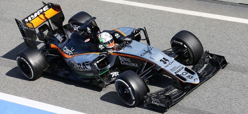 Alfonso Celis Jr (Force India) - Testes Barcelona