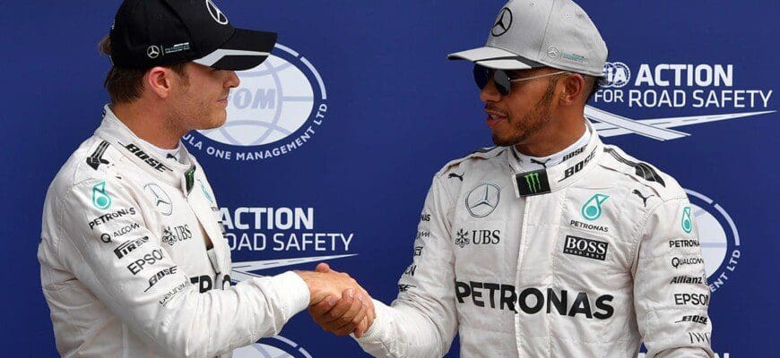 Nico Rosberg e Lewis Hamilton (Mercedes) - GP da Itália