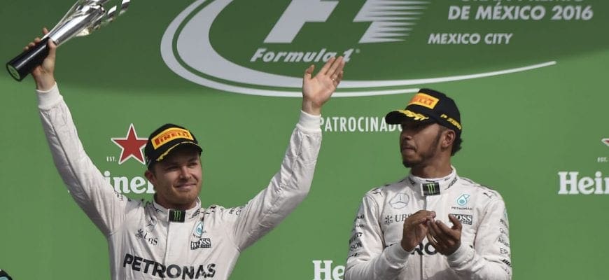 Nico Rosberg e Lewis Hamilton (Mercedes) - GP do México