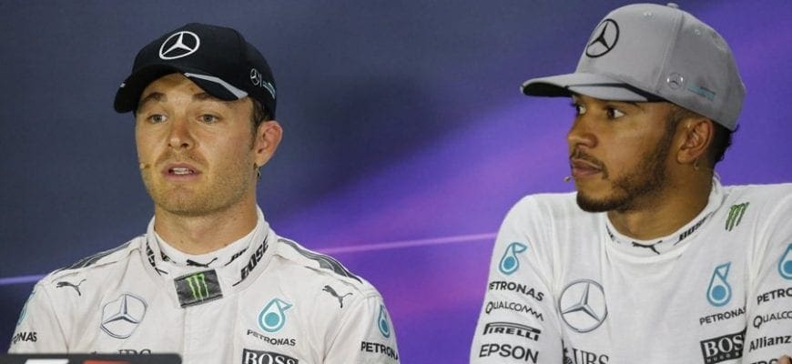 Nico Rosberg e Lewis Hamilton (Mercedes) - GP do Brasil