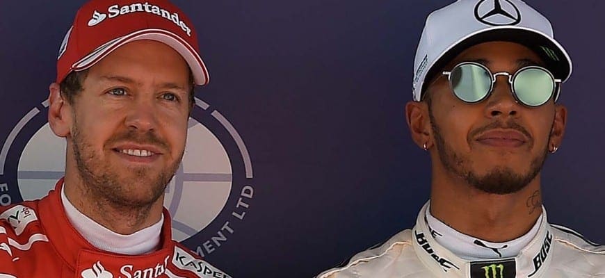 Lewis Hamilton (Mercedes) e Sebastian Vettel (Ferrari) - GP da Espanha