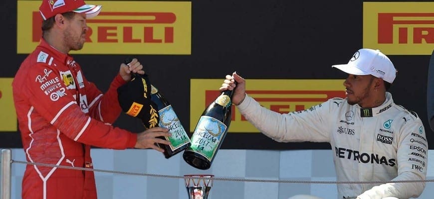 Lewis Hamilton e Sebastian Vettel - GP da Espanha