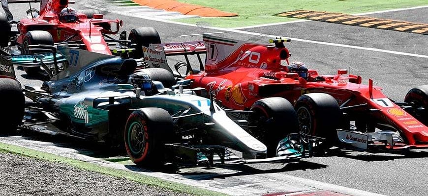 Kimi Raikkonen (Ferrari) e Valtteri Bottas (Mercedes) - GP da Itália 2017