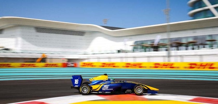 Bruno Baptista em ação no Yas Marina - GP3