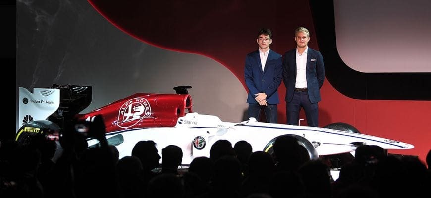 Charles Leclerc e Marcus Ericsson (Sauber) - Apresentação Alfa Romeo