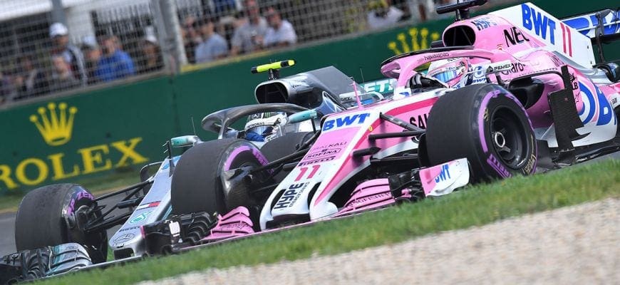 Valtteri Bottas (Mercedes) e Sergio Perez (Force India) - GP da Austrália