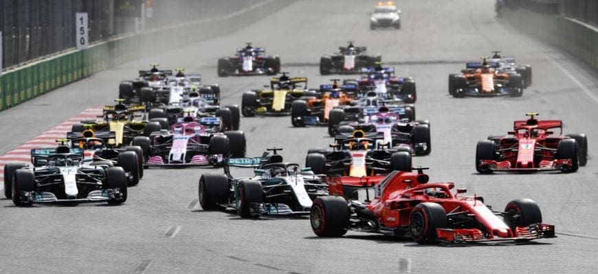 Largada GP do Azerbaijão F1 2018