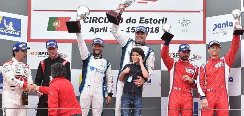 Pódio em Estoril - Allam Khodair e Marcelo Hahn