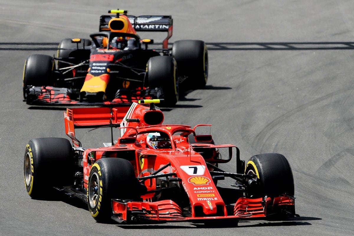 Kimi Raikkonen (Ferrari) e Max Verstappen (Red Bull) - GP da Espanha de F1 2018