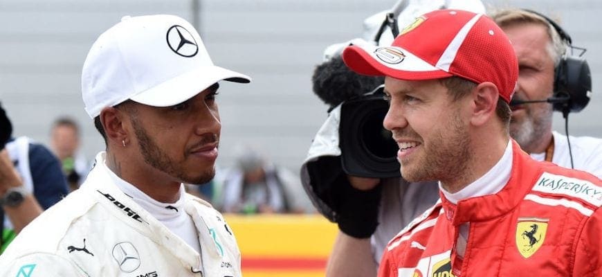 Lewis Hamilton (Mercedes) e Sebastian Vettel (Ferrari) - GP da França