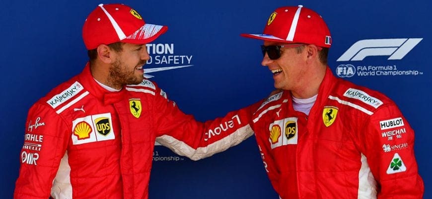 Sebastian Vettel e Kimi Raikkonen (Ferrari) - GP da Inglaterra