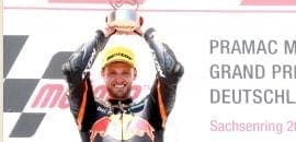 Brad Binder conquista sua primeira vitória na Moto2 no Grande Prêmio da Alemanha