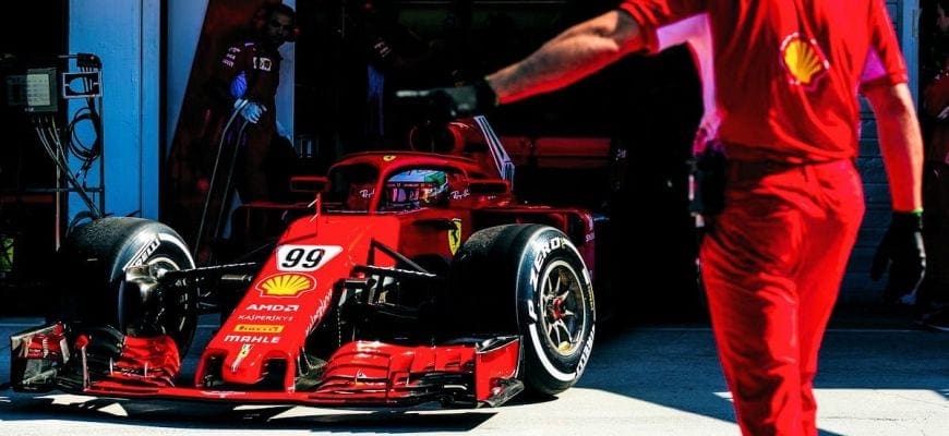 Antonio Giovinazzi (Ferrari) - Testes Hungria