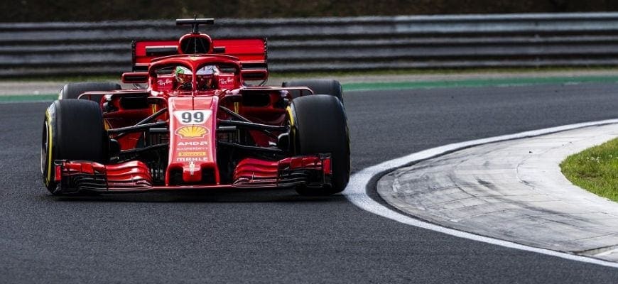 Antonio Giovinazzi (Ferrari) - Testes Hungria