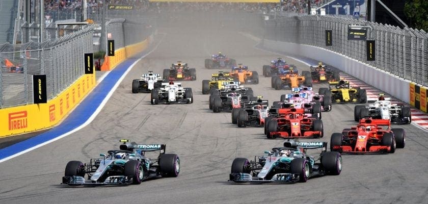 Largada GP da Rússia F1 2018