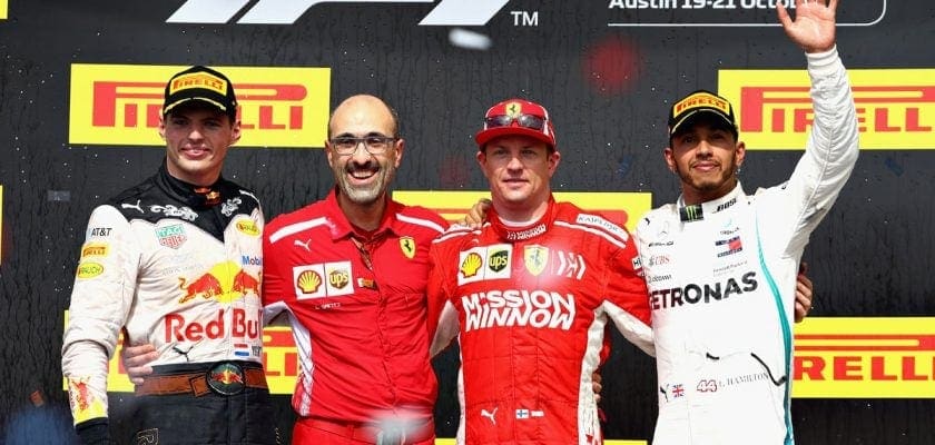 Em melhor corrida do ano, Raikkonen vence e sonho do pentacampeonato de Hamilton fica para o México