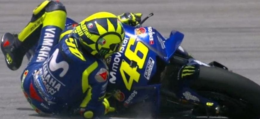 GP da Malásia: Rossi cai faltando quatro voltas e deixa vitória para Marquez em Sepang