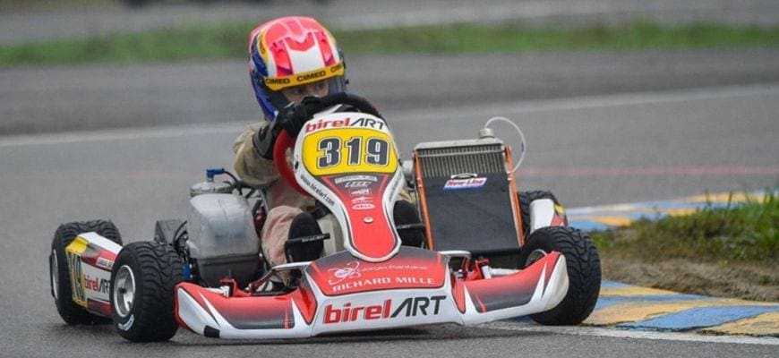 Rafael Câmara lidera treino na chuva em Castelletto na sua estreia pela Birel Art no WSK