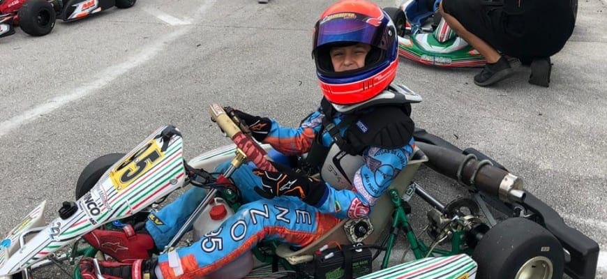 Kart: campeão brasileiro com 8 anos, Enzo Vidmontiene encerra temporada nos EUA com top-10 em Miami