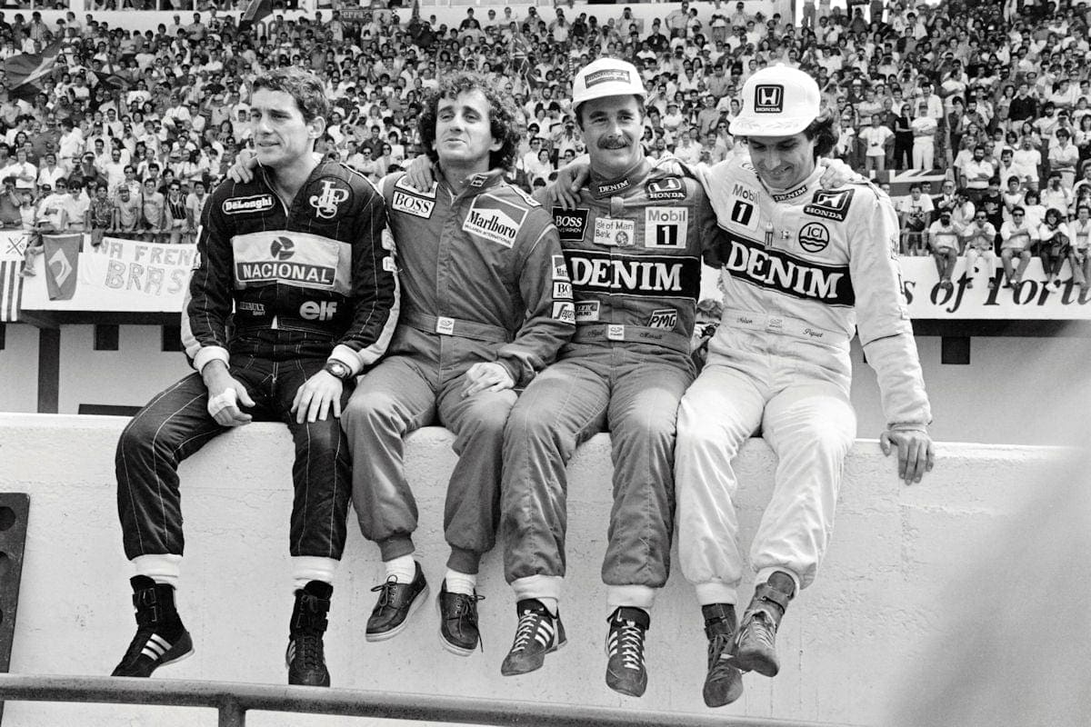 Senna, Prost, Mansell e Piquet