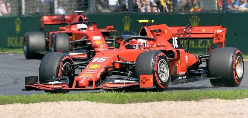 Charles Leclerc e Sebastian Vettel (Ferrari) Austrália