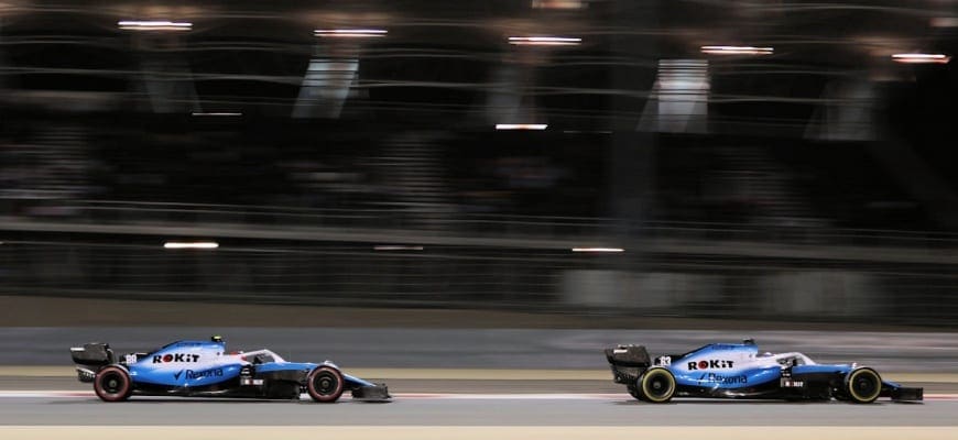 Russell e Kubica (Williams) GP do Bahrein F1 2019