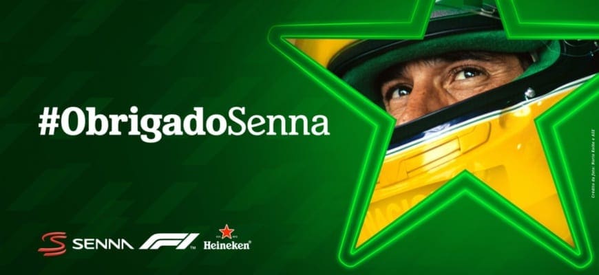 HEINEKEN® convida brasileiros a homenagearem Ayrton Senna nas redes sociais através do uso da hashtag #OBRIGADOSENNA