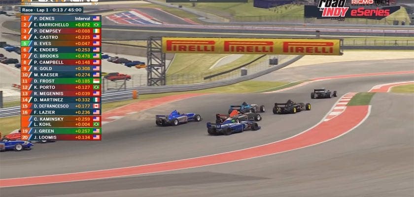 AO VIVO: brasileiros Dudu Barrichello, Kiko Porto e Lucas Kohl em ação na 4ª etapa do Road to Indy virtual