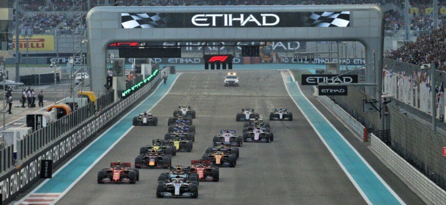 Largada GP de Abu Dhabi F1 2019