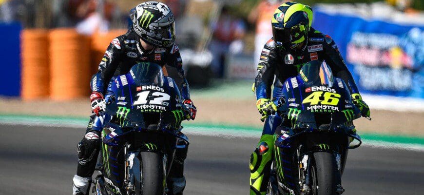 Maverick Viñales e Valentino Rossi (Yamaha) - Jerez MotoGP 2020