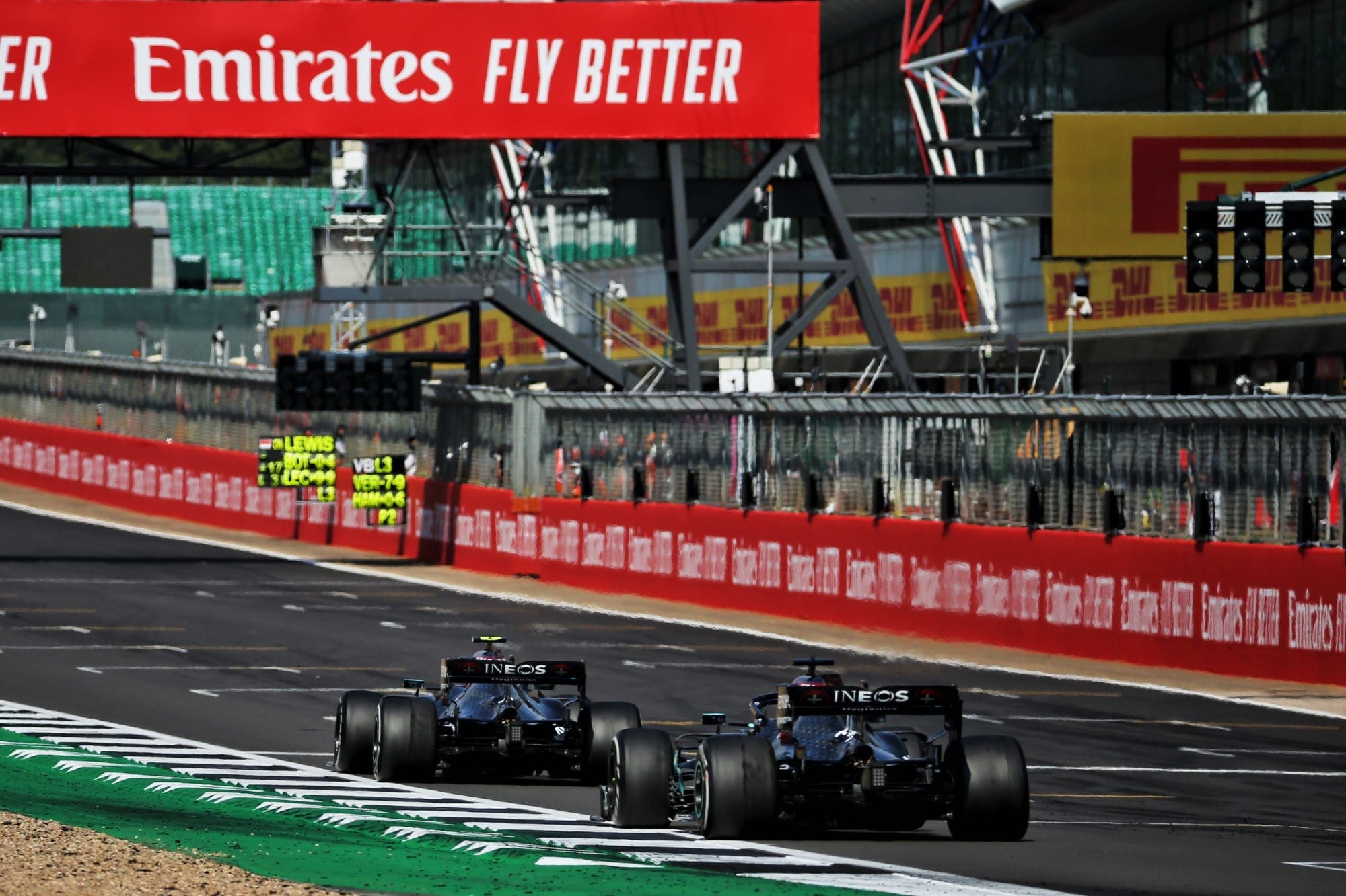 Valtteri Bottas e Lewis Hamilton - GP dos 70 Anos da F1