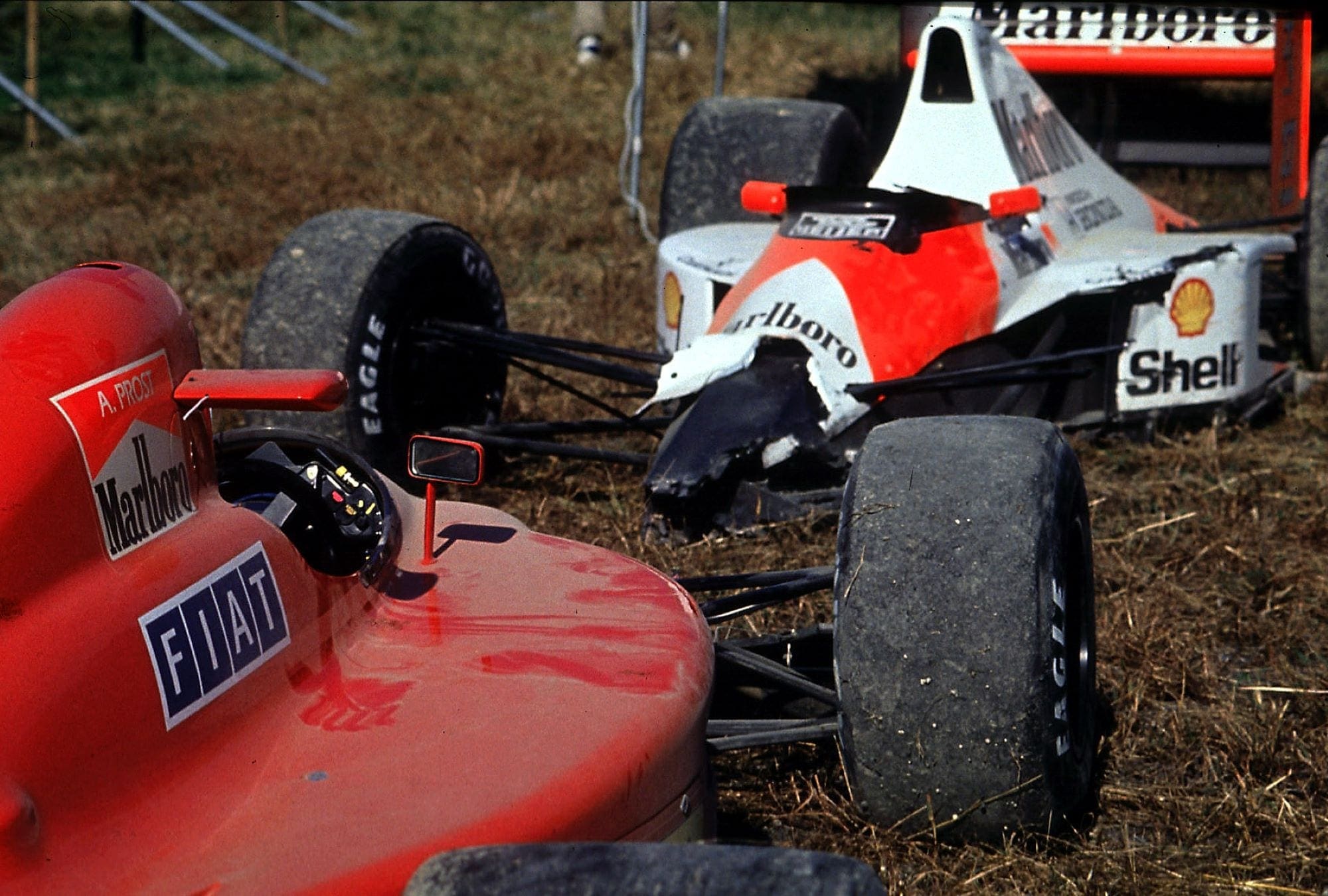 Ayrton Senna e Alain Prost (McLaren) Suzuka 1990