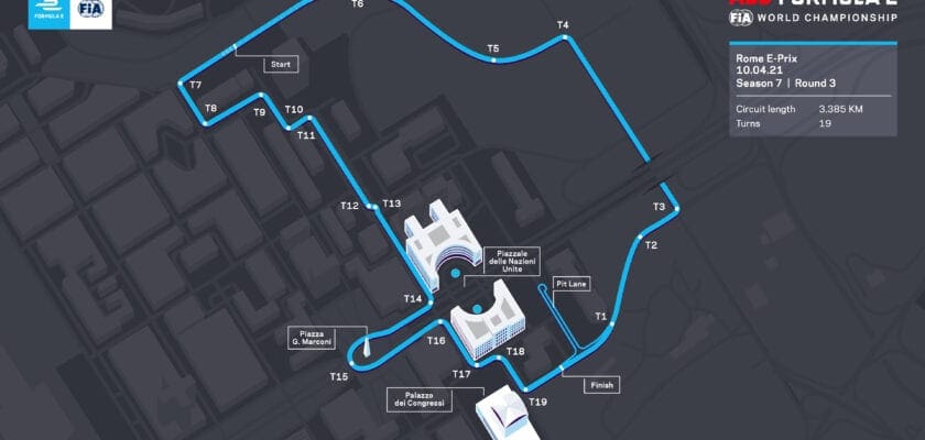 EPrix de Roma terá um novo traçado para a sétima temporada da Fórmula E