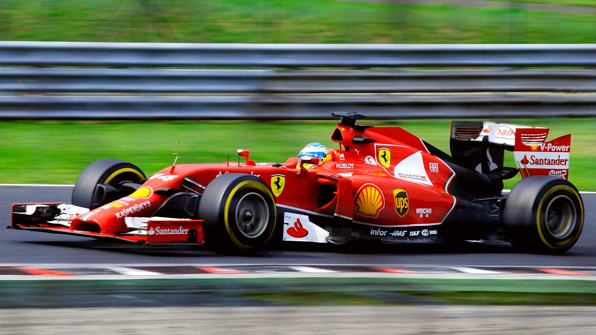 Carro de corrida vermelho, carro de Fórmula 1 Scuderia Ferrari