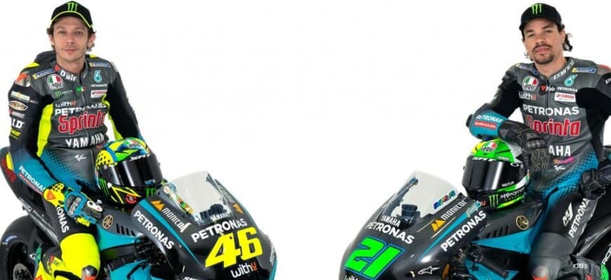 Valentino Rossi e Franco Morbidelli - Apresentação Petronas Yamaha SRT MotoGP 2021