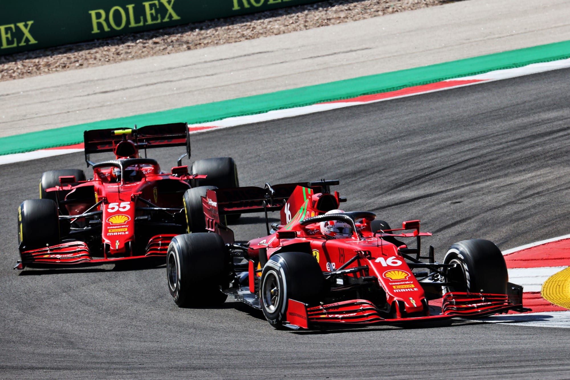 Charles Leclerc e Carlos Sainz Jr - Ferrari - GP de Portugal F1 2021