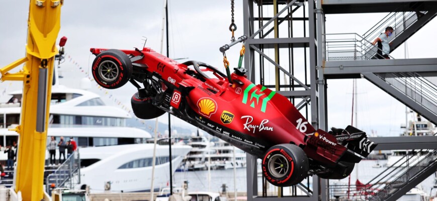 Charles Leclerc/ Acidente (Ferrari) GP de Mônaco F1 2021