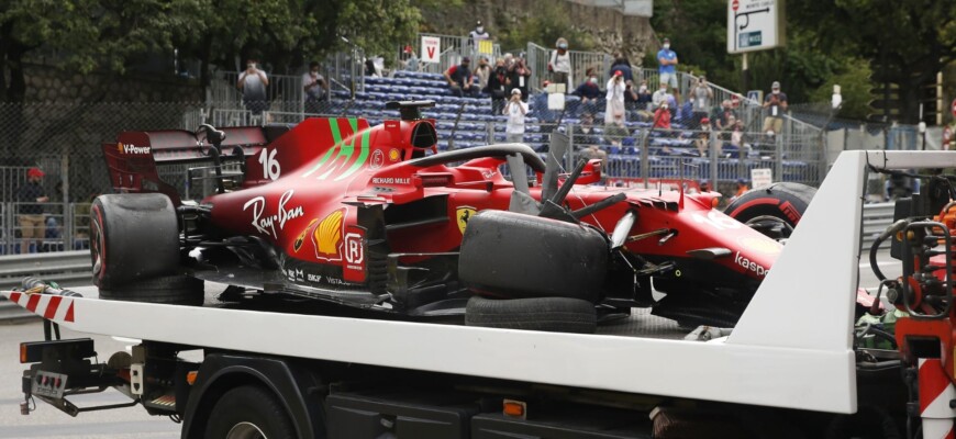 Charles Leclerc/ Acidente (Ferrari) GP de Mônaco F1 2021