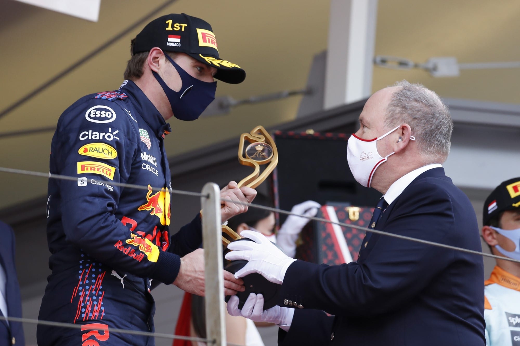 Max Verstappen e Príncipe Albert de Mônaco - GP de Mônaco 2021 de F1