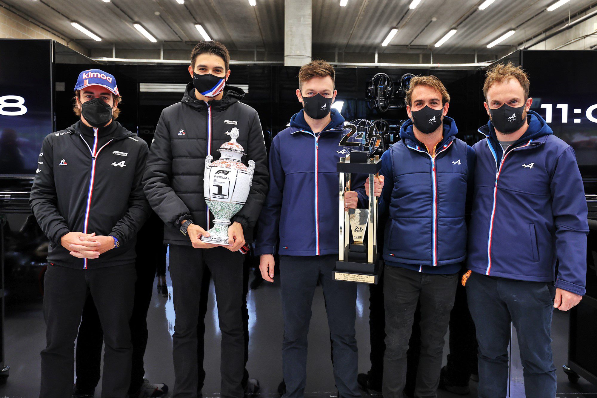 Fernando Alonso, Esteban Ocon, Mathieu Vaxiviere, Andre Negrao e Nicolas Lapierre - GP da Bélgica F1 2021