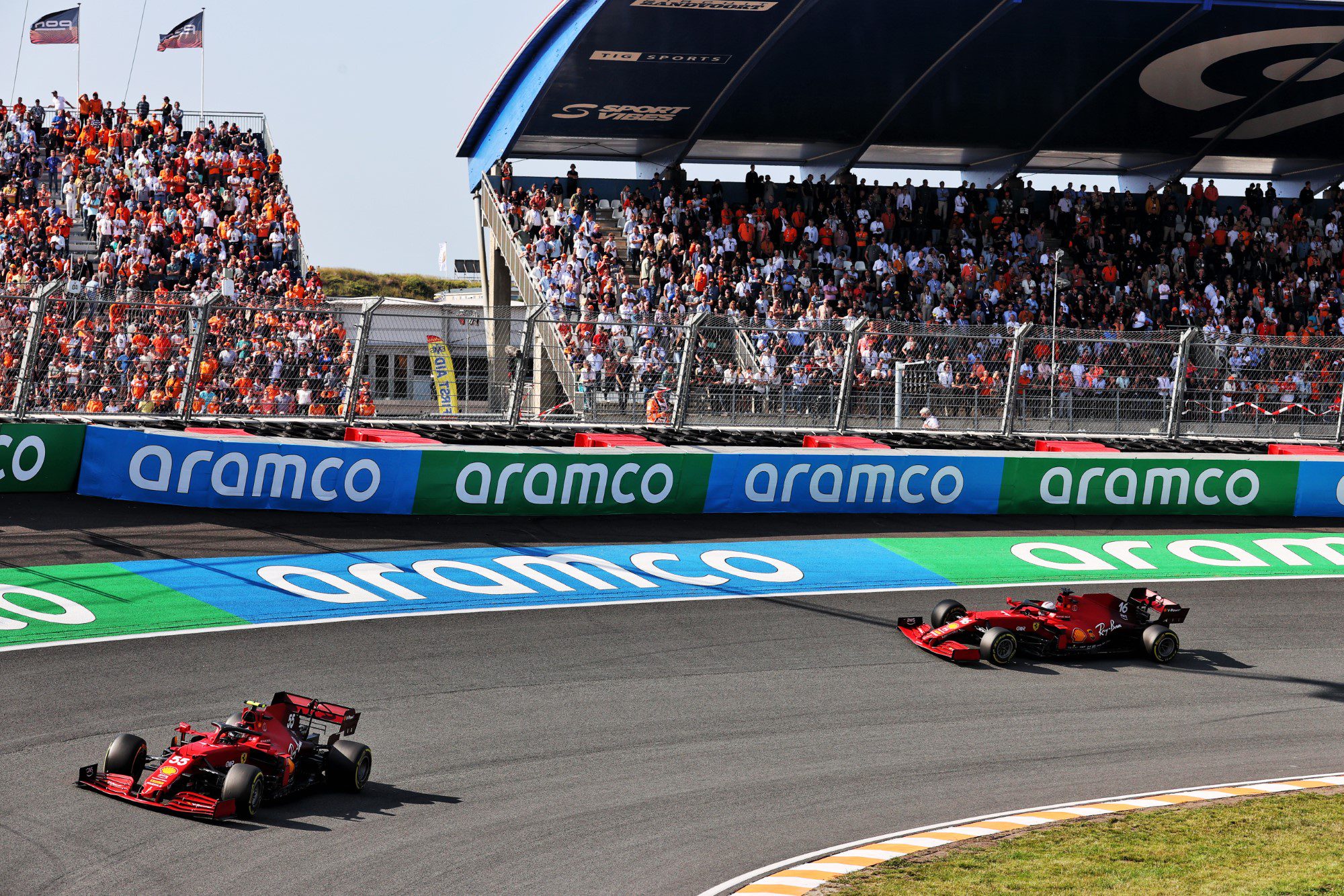 Carlos Sainz e Charles Leclerc, GP da Holanda, Fórmula 1 2021