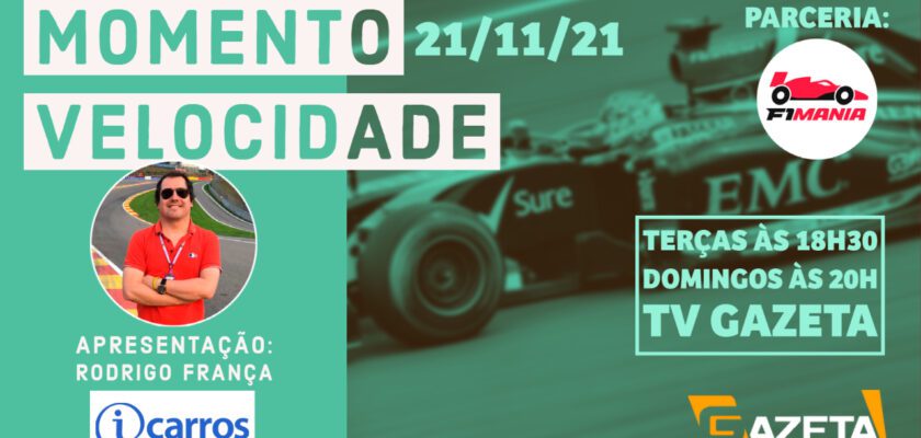 Copa SP e KGV de Kart e iCarros no Momento Velocidade deste domingo, 21 de novembro