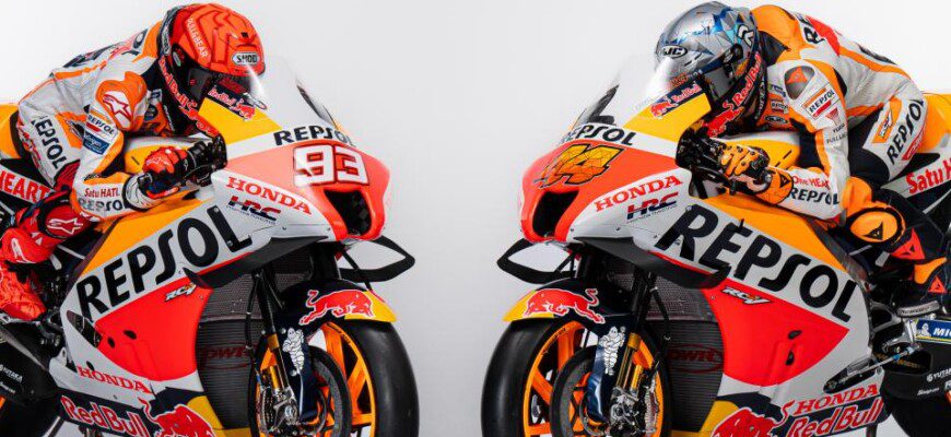 Marc Márquez e Pol Espargaró (Honda) - Apresentação Honda MotoGP 2022