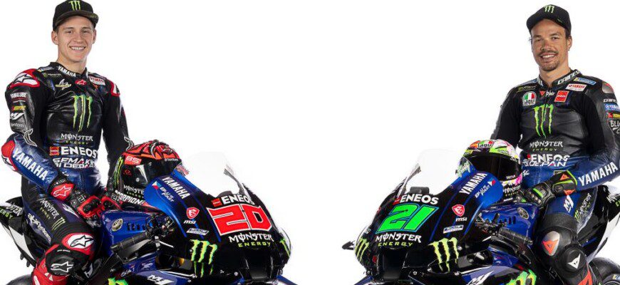 Fabio Quartararo e Franco Morbidelli (Yamaha) - Apresentação Yamaha MotoGP 2022