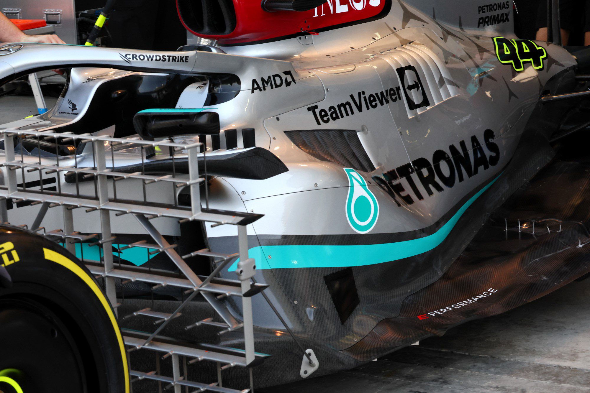 Mercedes W33, sidepods, F1 2022