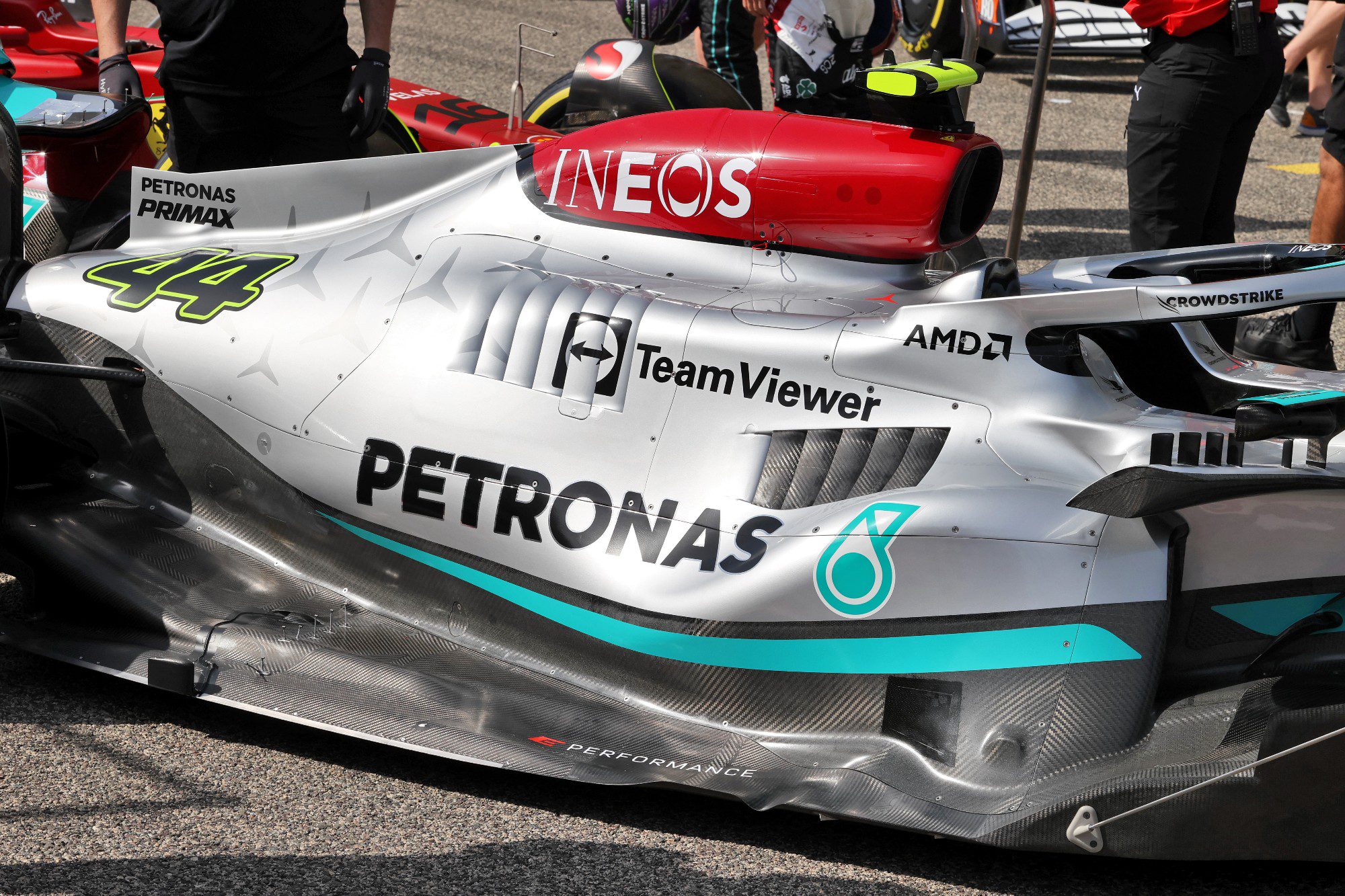 Mercedes W33, sidepods, F1 2022