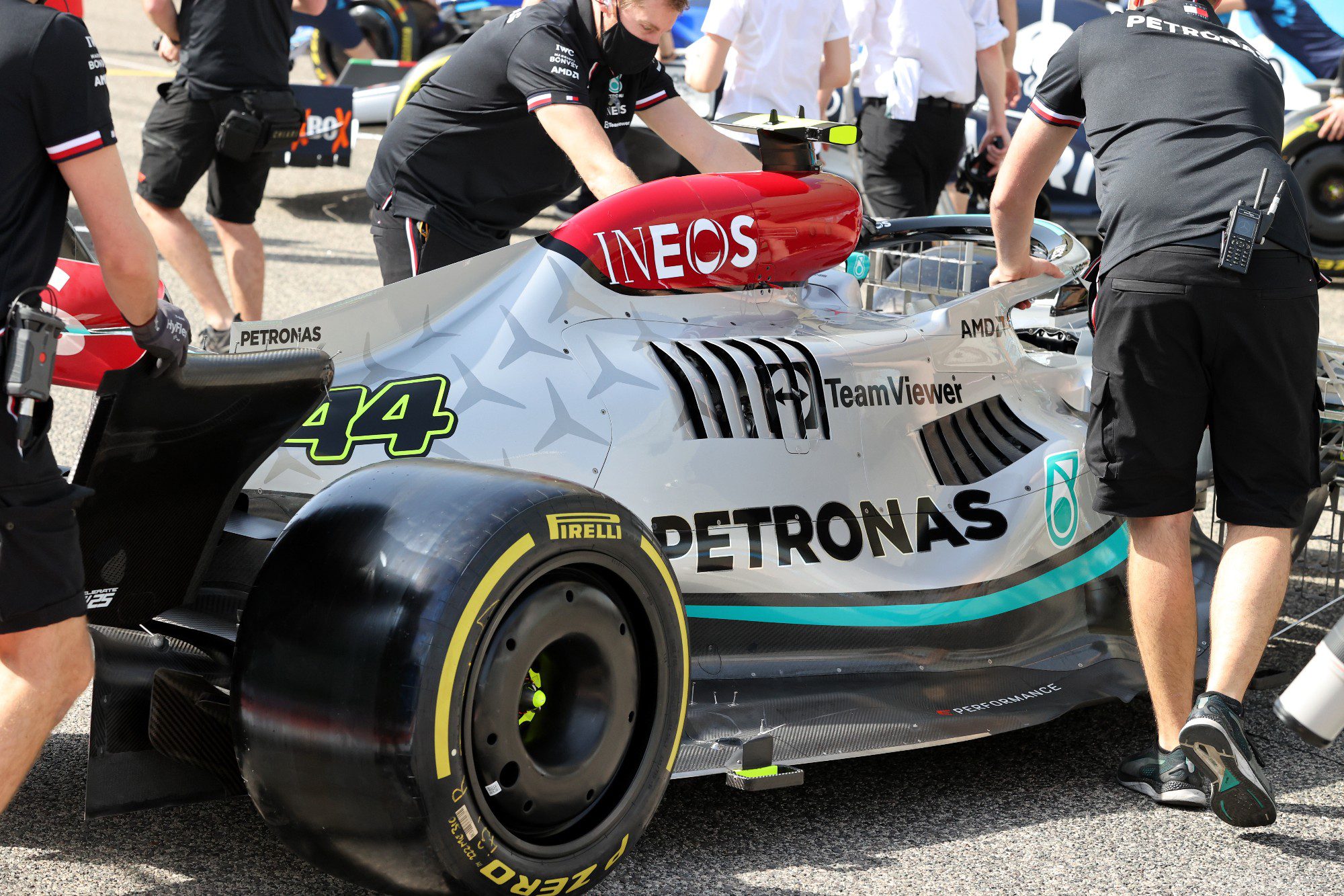 Mercedes W33, sidepods, F1 2022