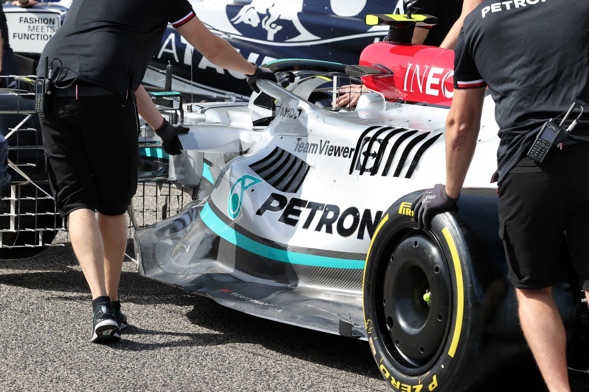 Mercedes W33, sidepods, F1 2022